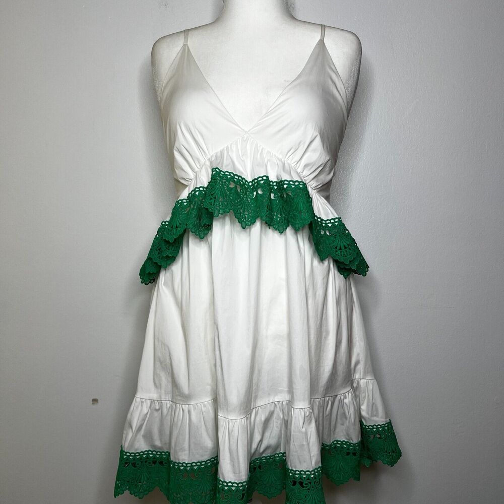 Strut & Bolt Women Dress L Sleeveless Open Back Tiered Lace Party Cottage Boho - Picture 2 of 7